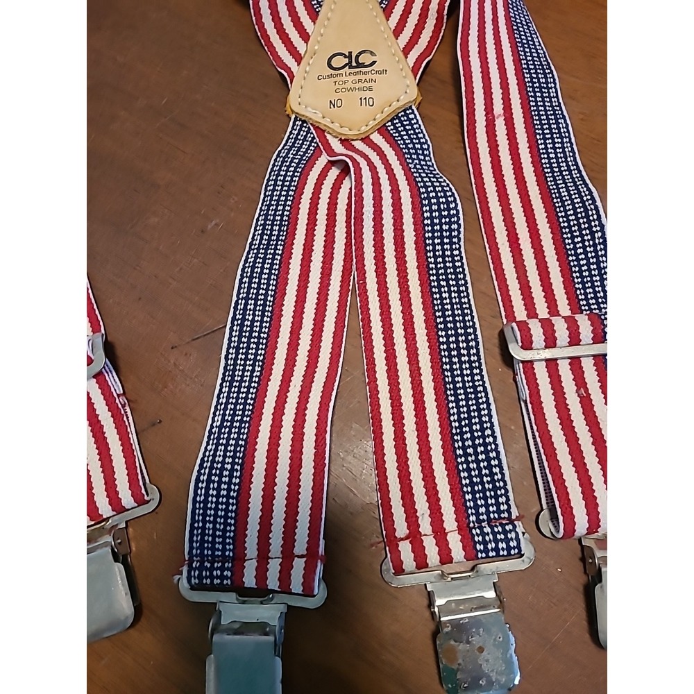 CLC Custom LeatherCraft 110USA United States Flag Adjustable Elastic Suspenders - Picture 4 of 8